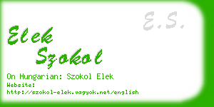 elek szokol business card